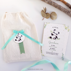 ESTAMPITA BAUTISMO MODELO PANDA - comprar online