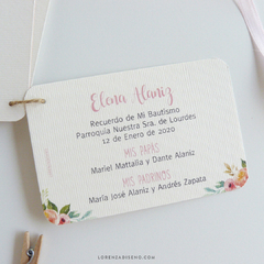 ESTAMPITA BAUTISMO LIBRITO MODELO ELENA - Lorenza Diseño
