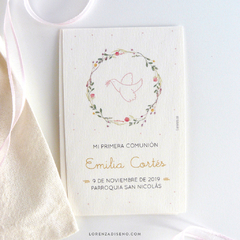 ESTAMPITA COMUNION MODELO EMILIA - Lorenza Diseño