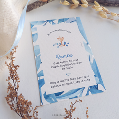 ESTAMPITA COMUNIÓN MODELO RAMIRO AZUL
