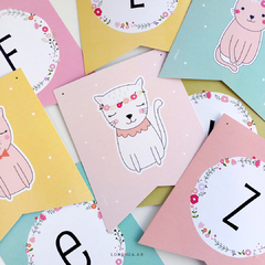 Imagen de GATITOS / KIT DECORACION CUMPLEAÑOS IMPRESO