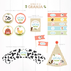 KIT IMPRIMIBLE - ANIMALES DE LA GRANJA - Lorenza Diseño