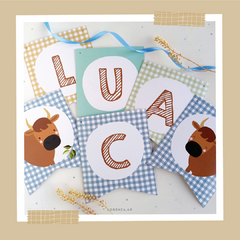 GRANJA NENE / KIT DECORACION CUMPLEAÑOS IMPRESO - Lorenza Diseño