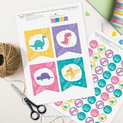 KIT IMPRIMIBLE - DINOSAURIOS NENA