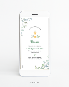 INVITACIÓN DIGITAL BAUTISMO O COMUNIÓN