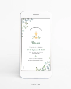 INVITACIÓN DIGITAL BAUTISMO O COMUNIÓN