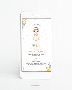 INVITACIÓN DIGITAL BAUTISMO O COMUNIÓN en internet