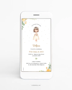 INVITACIÓN DIGITAL BAUTISMO O COMUNIÓN en internet