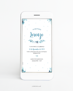 INVITACIÓN DIGITAL BAUTISMO O COMUNIÓN - Lorenza Diseño