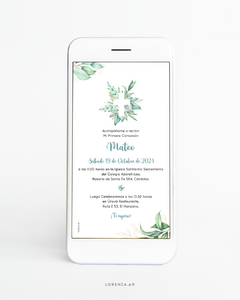 INVITACIÓN DIGITAL BAUTISMO O COMUNIÓN