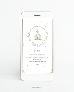 INVITACIÓN DIGITAL BAUTISMO O COMUNIÓN - Lorenza Diseño