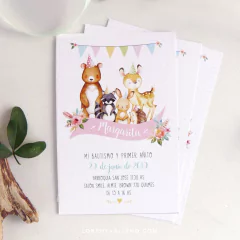 10 INVITACIONES IMPRESAS - TEMÁTICA A ELECCIÓN - Lorenza Diseño