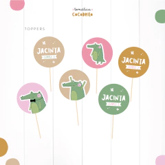 COCODRILO / DECORACION CUMPLEAÑOS IMPRESO - Lorenza Diseño