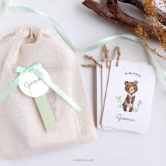 Imagen de ESTAMPITA BAUTISMO LIBRITO MODELO OSO GASPAR