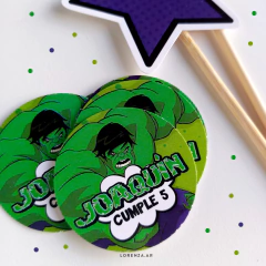 TARJETITAS REDONDAS 4 CM - TEMÁTICA A ELECCIÓN - Lorenza Diseño