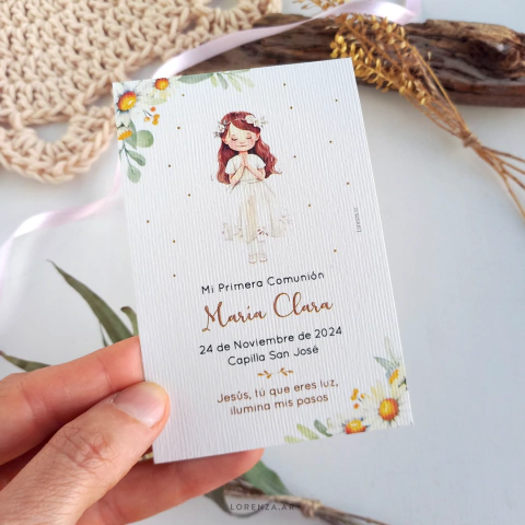 ESTAMPITA COMUNIÓN MODELO MARIA CLARA MARGARITAS - comprar online