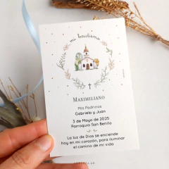 ESTAMPITA BAUTISMO MAXIMILIANO - comprar online