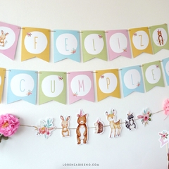 BANDERIN FELIZ CUMPLE - TEMÁTICA A ELECCIÓN - tienda online