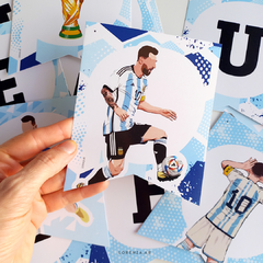 FUTBOL MESSI - KIT DECORACION CUMPLEAÑOS IMPRESO