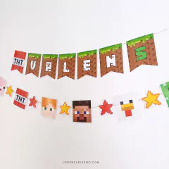 GUIRNALDA CON FORMITA DE PERSONAJES - TEMÁTICA A ELECCIÓN