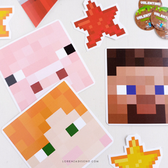 MINECRAFT - KIT DECORACION CUMPLEAÑOS IMPRESO en internet