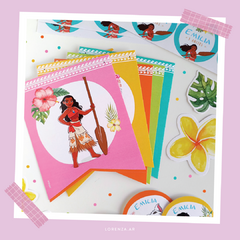 MOANA - KIT DECORACION CUMPLEAÑOS IMPRESO en internet
