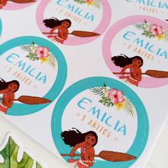 MOANA - KIT DECORACION CUMPLEAÑOS IMPRESO