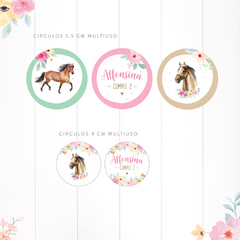 CABALLOS / KIT DECORACION CUMPLEAÑOS IMPRESO - Lorenza Diseño