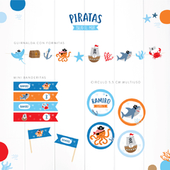KIT IMPRIMIBLE - PIRATAS BAJO EL MAR - comprar online