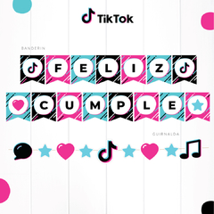 TIK TOK - KIT DECORACION CUMPLEAÑOS IMPRESO - comprar online