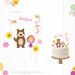 MASHA Y EL OSO - KIT DECORACION CUMPLEAÑOS IMPRESO - comprar online