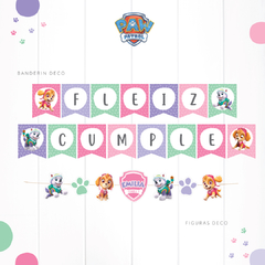 PAW PATROL NENA - KIT DECORACION CUMPLEAÑOS IMPRESO - comprar online