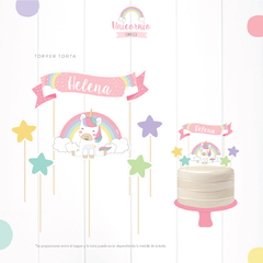 UNICORNIO - KIT DECORACION CUMPLEAÑOS IMPRESO - Lorenza Diseño