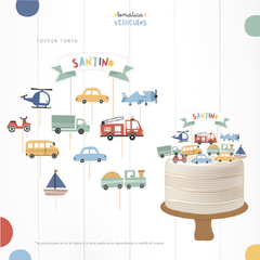 VEHÍCULOS / KIT DECORACION CUMPLEAÑOS IMPRESO - comprar online