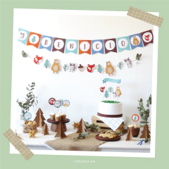 BANDERIN NOMBRE (HASTA 8 RECTÁNGULOS) - TEMÁTICA A ELECCIÓN