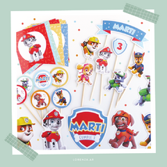 PAW PATROL - KIT DECORACION CUMPLEAÑOS IMPRESO