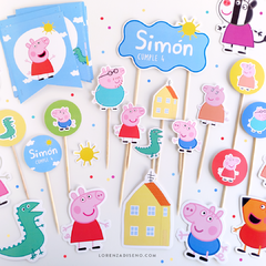 PEPPA PIG - KIT DECORACION CUMPLEAÑOS IMPRESO - comprar online
