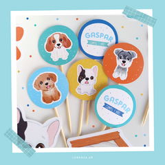 PERRITOS CACHORROS / KIT DECORACION CUMPLEAÑOS IMPRESO - comprar online