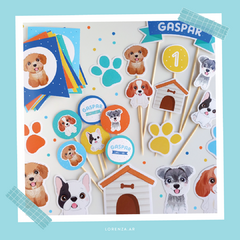 PERRITOS CACHORROS / KIT DECORACION CUMPLEAÑOS IMPRESO en internet