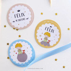 TARJETITAS REDONDAS 4 CM - TEMÁTICA A ELECCIÓN - Lorenza Diseño