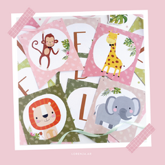 ANIMALES SELVA NENA PASTELES / DECORACION CUMPLEAÑOS IMPRESO en internet