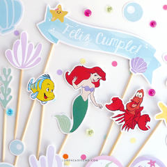 LA SIRENITA - KIT DECORACION CUMPLEAÑOS IMPRESO - comprar online