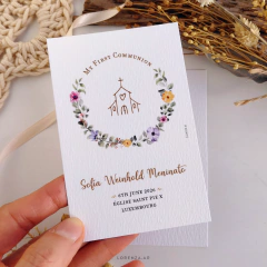 ESTAMPITA COMUNIÓN MODELO ELOISA CAPILLA - Lorenza Diseño