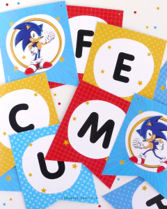 SONIC - KIT DECORACION CUMPLEAÑOS IMPRESO en internet