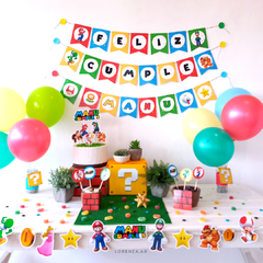 SUPER MARIO / KIT DECORACION CUMPLEAÑOS IMPRESO - tienda online