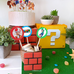SUPER MARIO / KIT DECORACION CUMPLEAÑOS IMPRESO - Lorenza Diseño