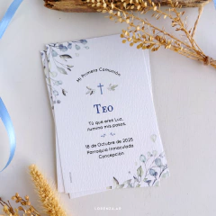 ESTAMPITA COMUNIÓN MODELO TEO AZUL - tienda online