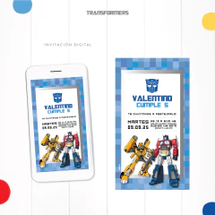 TEMÁTICA TRANSFORMERS - Lorenza Diseño