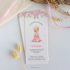 ESTAMPITA COMUNIÓN SEÑALADOR VALENTINA ROSA