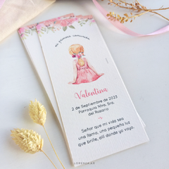 ESTAMPITA COMUNIÓN SEÑALADOR VALENTINA ROSA en internet